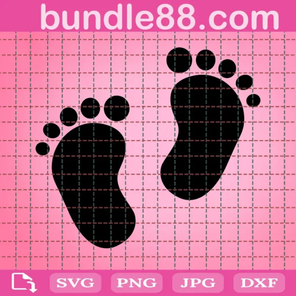 Baby Feet Svg, File For Cricut