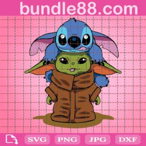 Baby Yoda, Baby Yoda Stitch Svg