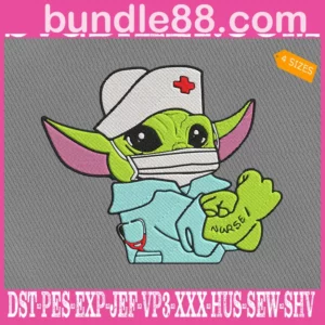 Baby Yoda Nurse Embroidery Files