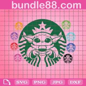 Baby Yoda Starbucks Logo Svg