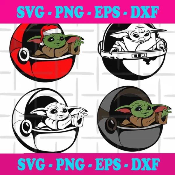 Baby Yoda Svg, Baby Yoda Silhouette Svg