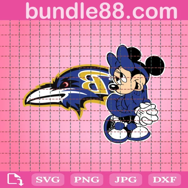 Baltimore Ravens Disney Minnie Football Team Clipart Disney