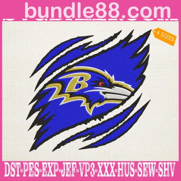 Baltimore Ravens Embroidery Design