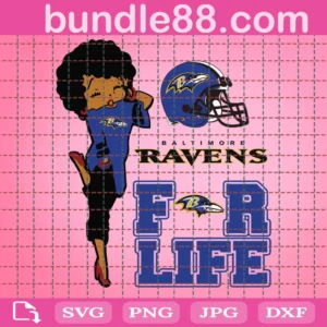 Baltimore Ravens For Life Svg