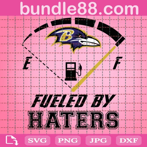 Baltimore Ravens Fueled By Haters Svg