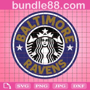 Baltimore Ravens Starbucks Logo Cup Wrap Svg