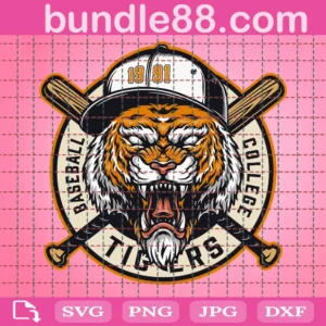 Baseball Svg, Tiger Baseball Svg