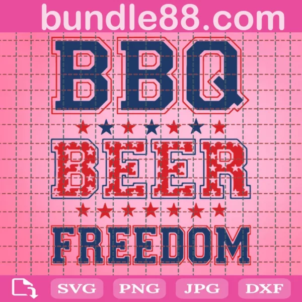 Bbq Beer Freedom Svg