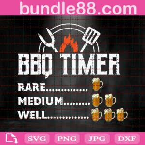 Bbq Svg, Barbecue Timer Svg