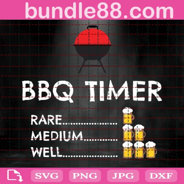 Bbq Timer Svg, File For Cricut