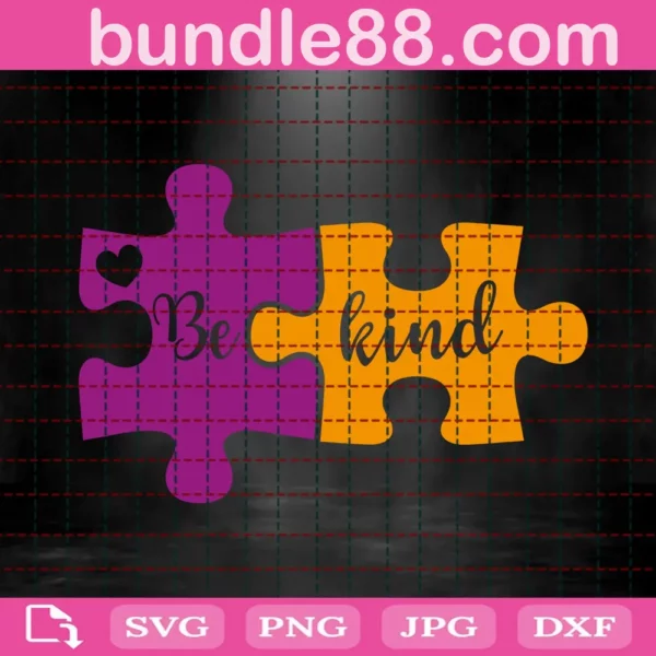 Be Kind Puzzle Svg