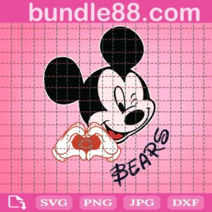 Bears Mickey Mouse Football Svg