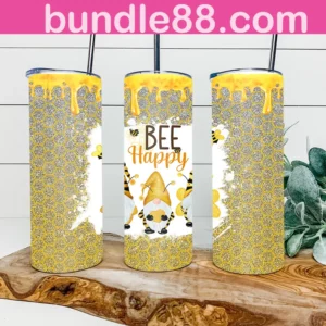 Bee Happy 20oz Tumbler Skinny