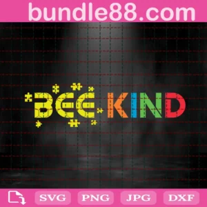 Bee Kind Puzzle Svg