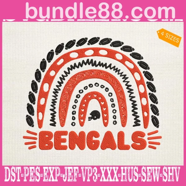 Bengals Rainbow Embroidery Files