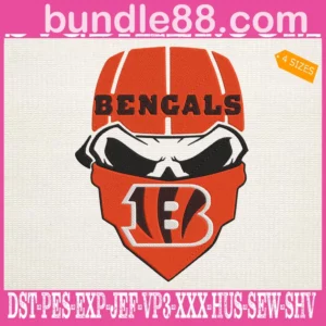 Bengals Skull Embroidery Files
