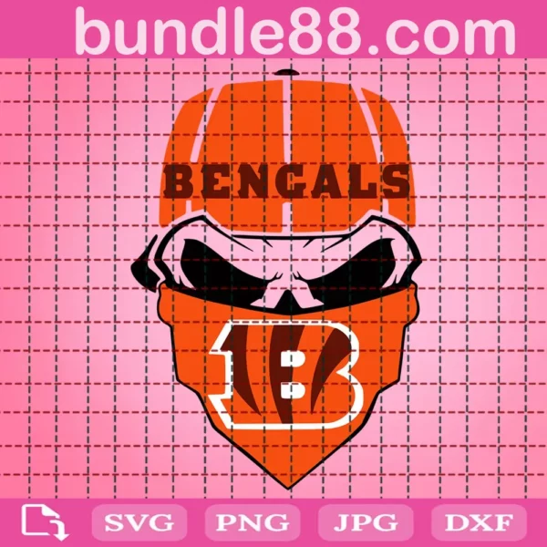 Bengals Skull Svg