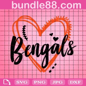 Bengals Svg, Love Bengals Svg