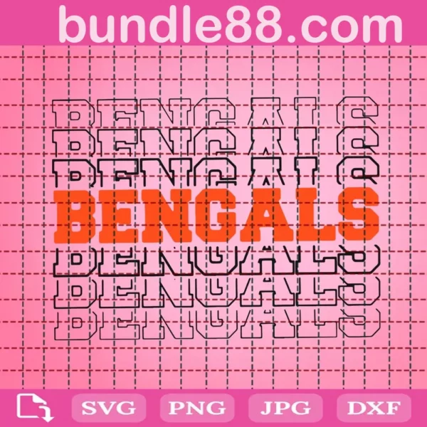 Bengals Svg, Love Bengals Svg