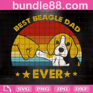 Best Beagle Dad Ever Svg