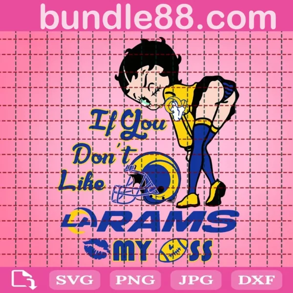 Betty Boop Los Angeles Rams Svg