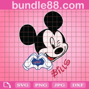 Bills Mickey Mouse Football Svg