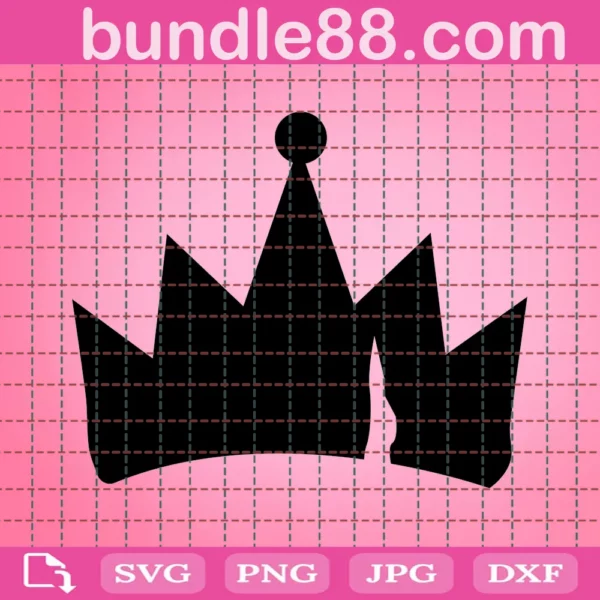 Black Crown Svg, File For Cricut