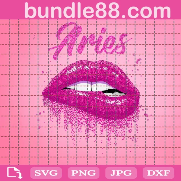 Black Girl Birthday Aries Lips Svg