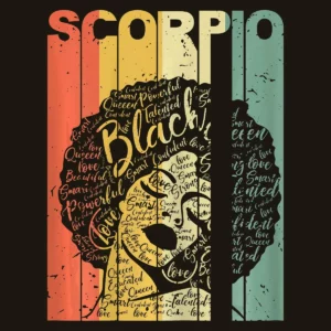 Black Girl Birthday Scorpio Queen Vintage Svg