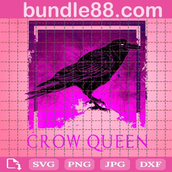 Black Girl Crow Queen Svg