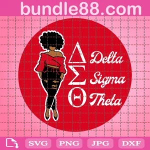 Black Girl Delta Sigma Theta Svg