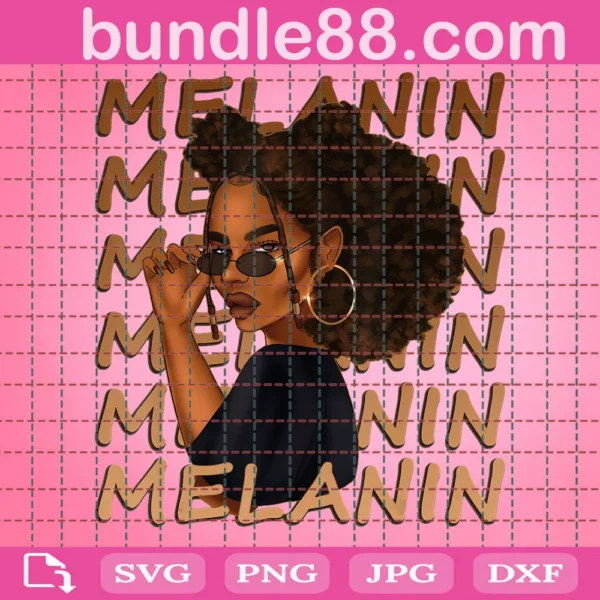 Black Girl Melanin Queen Svg