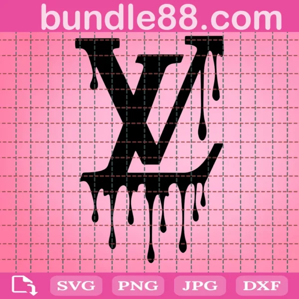 Black LV Dripping Logo