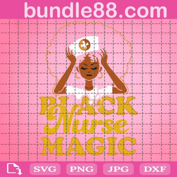 Black Nurse Magic Svg