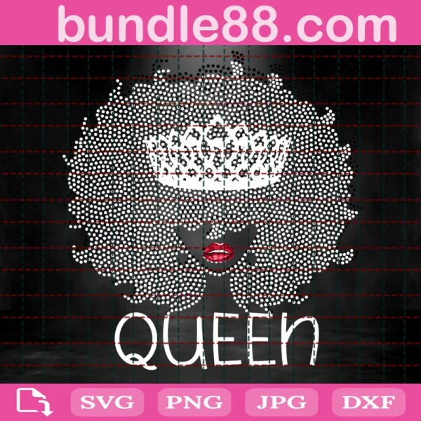 Black Queen African American Crown Svg