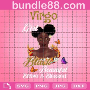 Black Queen Birthday Virgo Girl Svg