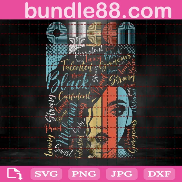 Black Queen Gift For Black Girl Svg