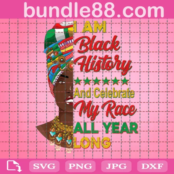 Black Queen I Am Black History Svg