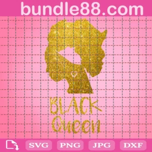 Black Queen Melanin Girl Afro Svg