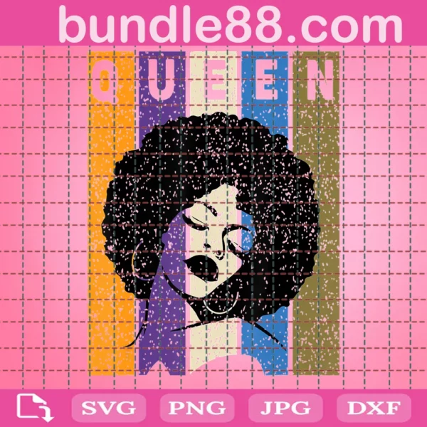 Black Queen Retro Vintage Svg