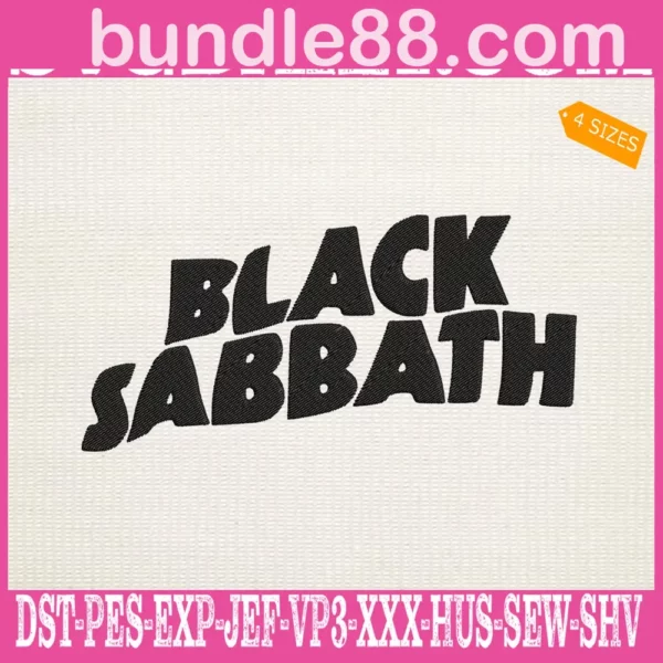 Black Sabbath Embroidery Design