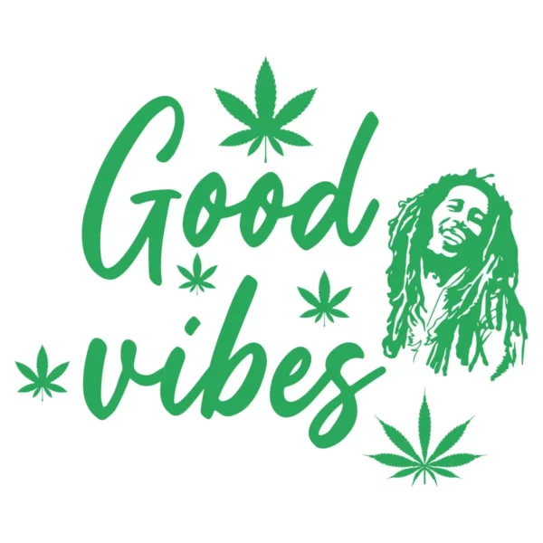 Good Vibes Bob Marley Blunt Svg