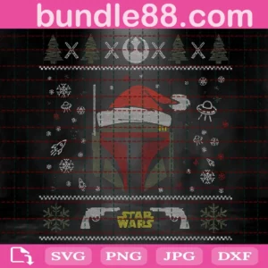 Boba Fett Xmas Svg