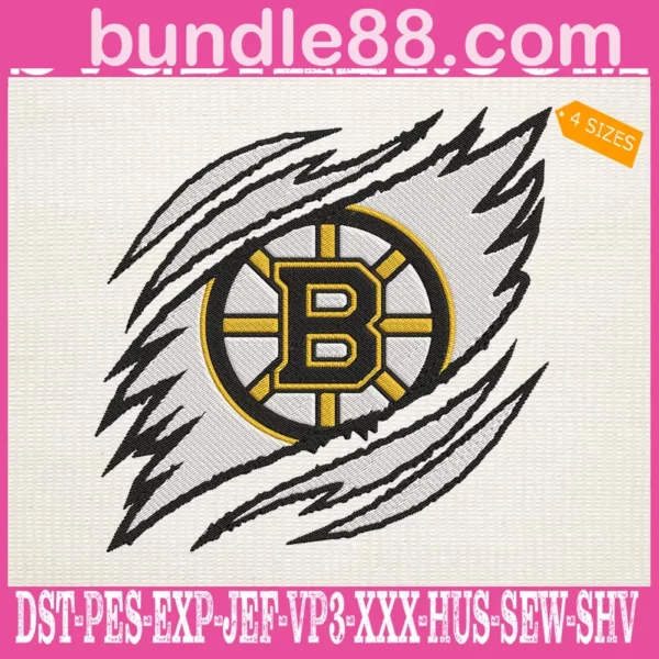 Boston Bruins Embroidery Design