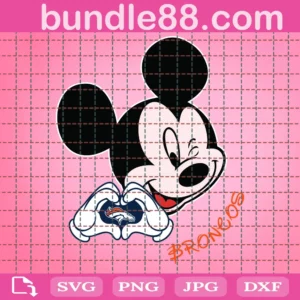 Broncos Mickey Mouse Football Svg