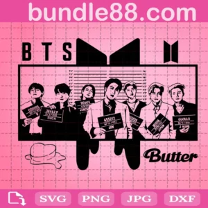 Bts Butter Svg, Band Music Svg