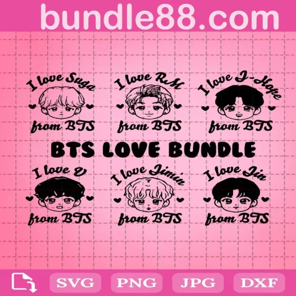 Bts Kpop Love Bundle Svg