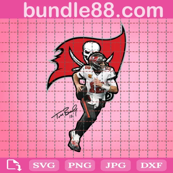 Buccaneers Bundle Football Player Svg