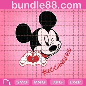 Buccaneers Mickey Mouse Football Svg