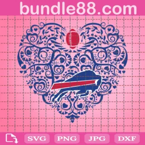 Buffalo Bills Heart Svg